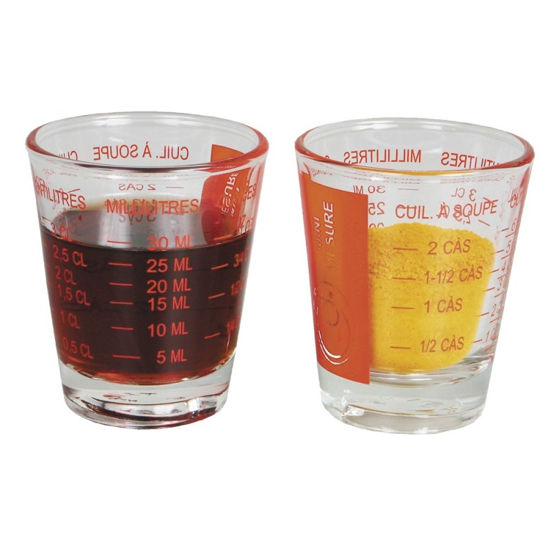 Mini mesure verre 5 échelles